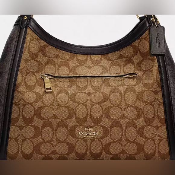 NEW COACH Kristy Shoulder Bag In Blocked Signature Canvas - Picture 5 of 8